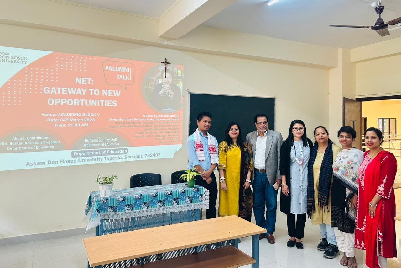 Alumnus Talk – Education, Assam Don Bosco University